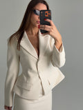 Sculpted Peplum Tailored Blazer